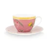 Astiat^Pip Studio kuppi & aluslautanen La Majorelle 280 ml Pink