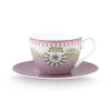 Astiat^Pip Studio kuppi ja alunen Lily&Lotus Tiles 280 ml Lilac