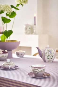 Astiat^Pip Studio kuppi ja alunen Lily&Lotus Tiles 280 ml Lilac