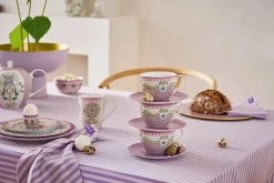 Astiat^Pip Studio kuppi ja alunen Lily&Lotus Tiles 280 ml Lilac