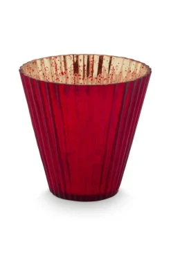 Lyhdyt Ja Kynttilänjalat^Pip Studio kynttilälyhty Glass 10x10,5 cm 3 kpl Red 3 kpl