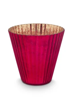 Lyhdyt Ja Kynttilänjalat^Pip Studio kynttilälyhty Glass 10x10,5 cm 3 kpl Red 3 kpl