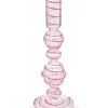 Lyhdyt Ja Kynttilänjalat^Pip Studio kynttilänjalka lasia Swirl M 22 cm Pink
