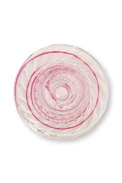 Lyhdyt Ja Kynttilänjalat^Pip Studio kynttilänjalka lasia Swirl M 22 cm Pink
