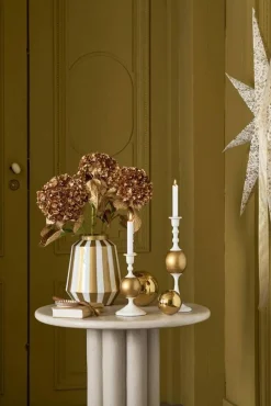 Lyhdyt Ja Kynttilänjalat^Pip Studio kynttilänjalka Metal Sphere 24 cm White-Gold