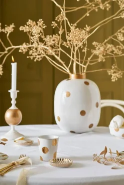 Lyhdyt Ja Kynttilänjalat^Pip Studio kynttilänjalka Metal Sphere 24 cm White-Gold