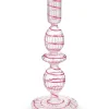 Lyhdyt Ja Kynttilänjalat^Pip Studio kynttilänjalka lasia Swirl S 20 cm Pink
