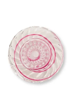 Lyhdyt Ja Kynttilänjalat^Pip Studio kynttilänjalka lasia Swirl S 20 cm Pink