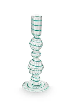 Lyhdyt Ja Kynttilänjalat^Pip Studio kynttilänjalka Swirl Light Blue M 22 cm