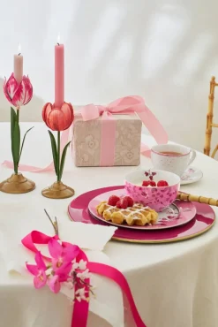 Lyhdyt Ja Kynttilänjalat^Pip Studio kynttilänjalkasetti Metal Pink