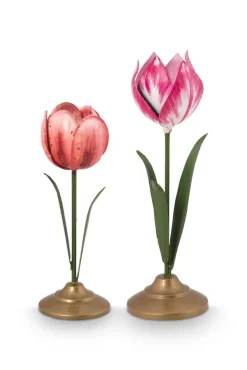 Lyhdyt Ja Kynttilänjalat^Pip Studio kynttilänjalkasetti Metal Pink