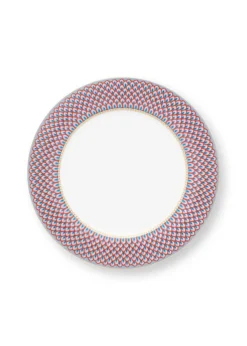 Astiat^Pip Studio lautanen Flower Festival Scallop 26,5 cm Red-Ligh