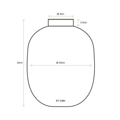 Maljakot Ja Ruukut^Pip Studio maljakko Metal Dots 32 cm White-Gold