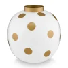 Maljakot Ja Ruukut^Pip Studio maljakko Metal Dots 23 cm White-Gold