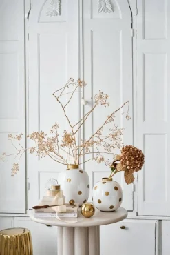 Maljakot Ja Ruukut^Pip Studio maljakko Metal Dots 23 cm White-Gold