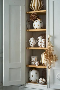 Maljakot Ja Ruukut^Pip Studio maljakko Metal Dots 23 cm White-Gold