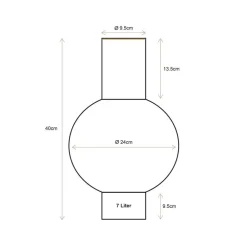 Maljakot Ja Ruukut^Pip Studio maljakko Metal 24x40 cm Mid Green