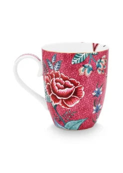 Astiat^Pip Studio muki Flower Festival 350 ml Dark Pink