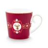 Astiat^Pip Studio muki Love Birds Medallion Deer 300 ml Dark Red