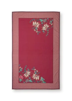 Keittiötekstiilit^Pip Studio pöytäliina Flower Festival 150x250 cm Dark Pink
