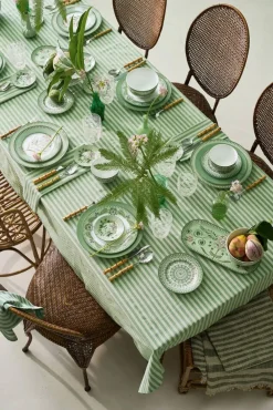 Keittiötekstiilit^Pip Studio pöytäliina Stripes 160x250 cm Light Green