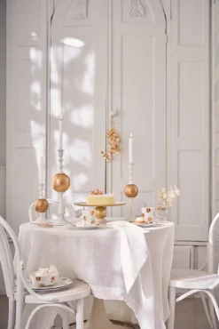 Tarjoilu^Pip Studio tarjotin Metal Sphere 32x12,5 cm White-Gold