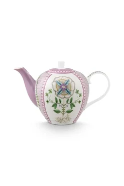 Juoma- Ja Baaritarvikkeet|Tarjoilu^Pip Studio teepannu Lily&Lotus Tiles 1,6 l Lilac