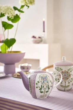 Juoma- Ja Baaritarvikkeet|Tarjoilu^Pip Studio teepannu Lily&Lotus Tiles 1,6 l Lilac