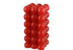 Kynttilät Ja Huonetuoksut^Polar kynttilu00e4t Polar kynttilät kuplakynttilä pilari neliö tummanpunainen 12