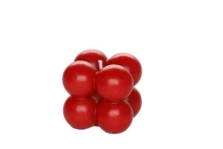 Kynttilät Ja Huonetuoksut^Polar kynttilu00e4t Polar kynttilät pöytäkynttilä Kuplakuutio 6,8 cm punainen