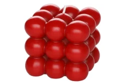 Kynttilät Ja Huonetuoksut^Polar kynttilu00e4t Polar kynttilät pöytäkynttilä Kuplakuutio 9,8 cm punainen