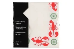 Kertakäyttö^ Rapu lautasliina 33 cm kompostoituva 20 kpl