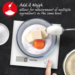 Keittiötarvikkeet^Salter keittiövaaka valkoinen 3 kg