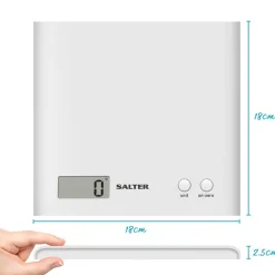 Keittiötarvikkeet^Salter keittiövaaka valkoinen 3 kg