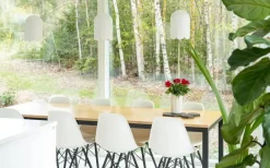 Sisustusvalaisimet^Sessak design-riippuvalaisin Kielo mattavalkoinen