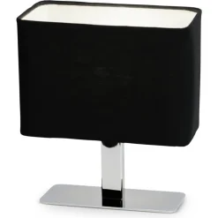 Sisustusvalaisimet^Sessak Iben pöytävalaisin kromi/musta varjostin