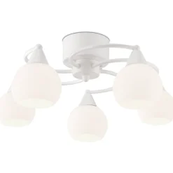 Sisustusvalaisimet^Sessak kattoplafondi Iris 5-os mattavalkoinen