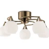 Sisustusvalaisimet^Sessak kattoplafondi Iris 5-os antiikkimessinki
