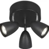 Sisustusvalaisimet^Sessak kattospotti Sierra O 3-os musta