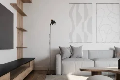 Sisustusvalaisimet^Sessak lattiavalaisin Ciel musta