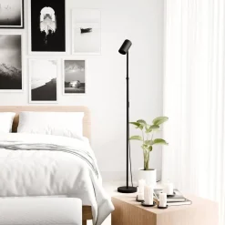 Sisustusvalaisimet^Sessak lattiavalaisin Everly musta