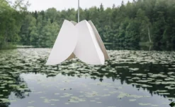 Sisustusvalaisimet^Sessak Lehmus L design-riippuvalaisin mattavalkoinen