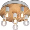 Sisustusvalaisimet^Sessak Nell  6-osainen kattoplafondi puu/valkoinen