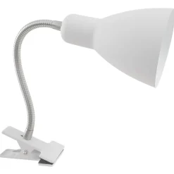 Sisustusvalaisimet^Sessak nipistinvalaisin May valkoinen/kromi