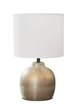 Sisustusvalaisimet^Sessak pöytävalaisin Evelyn kulta/valkoinen