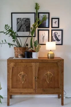 Sisustusvalaisimet^Sessak pöytävalaisin Evelyn kulta/valkoinen