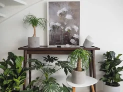 Sisustusvalaisimet^Sessak pöytävalaisin Louhi betoninvärinen / valkoinen