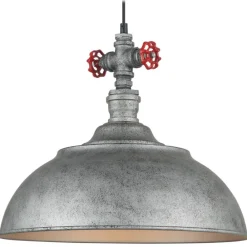 Sisustusvalaisimet^Sessak riippuvalaisin Eric patinoituneen hopeanvärinen