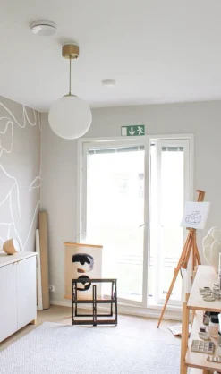 Sisustusvalaisimet^Sessak riippuvalaisin Mason matta messinki/valkoinen