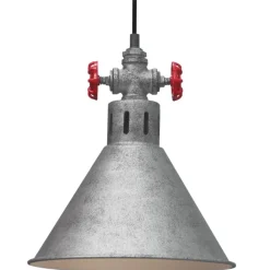Sisustusvalaisimet^Sessak riippuvalaisin Matty hopea/punainen